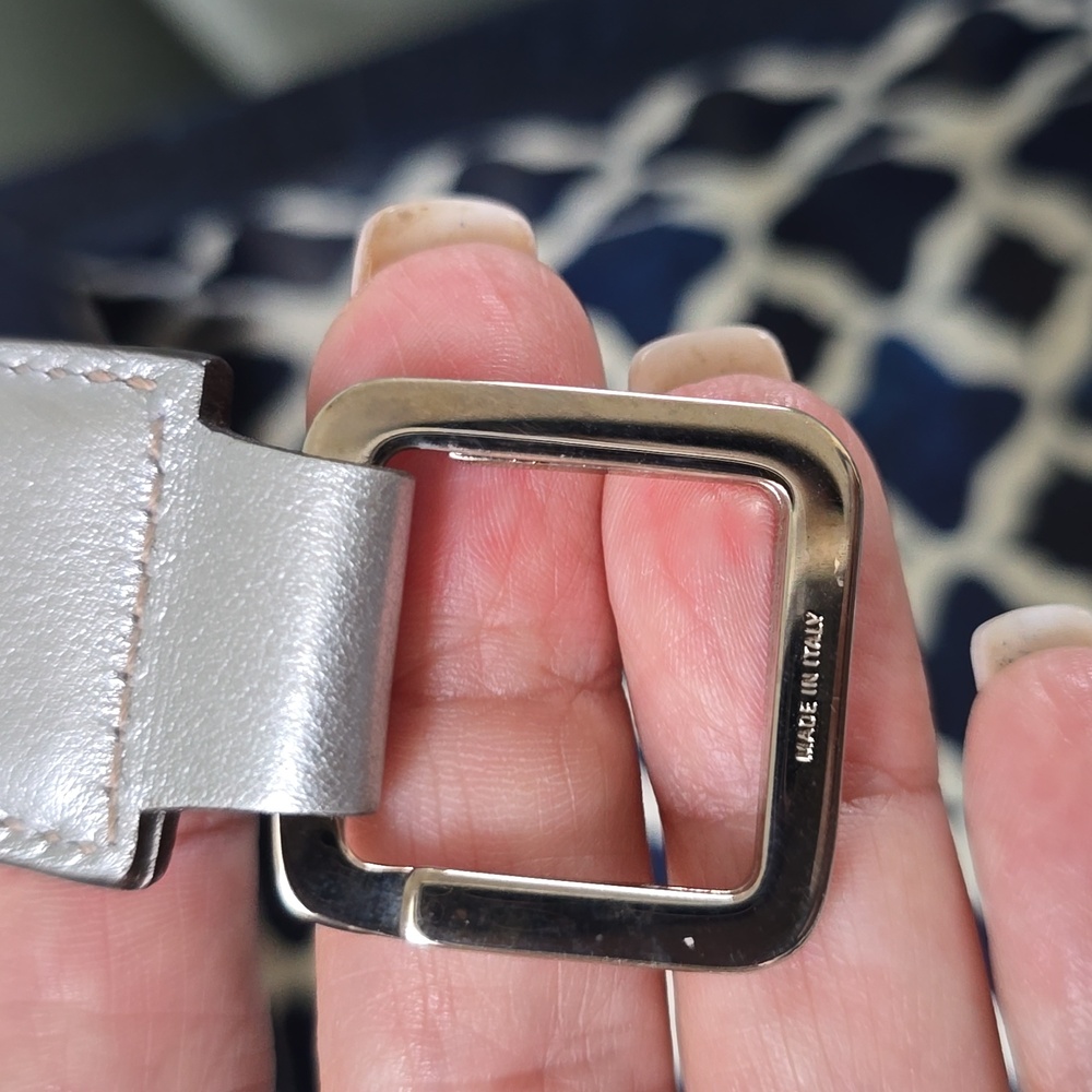 🇮🇹 Gucci Keychain - Silver MicroGuccissima Leather Gray - Picture 8 of 8